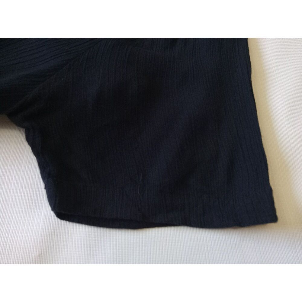 Delores Bell Vintage Black Lightweight Crinkled Fabric Maxi Dress Women's Medium - Picture 5 of 12